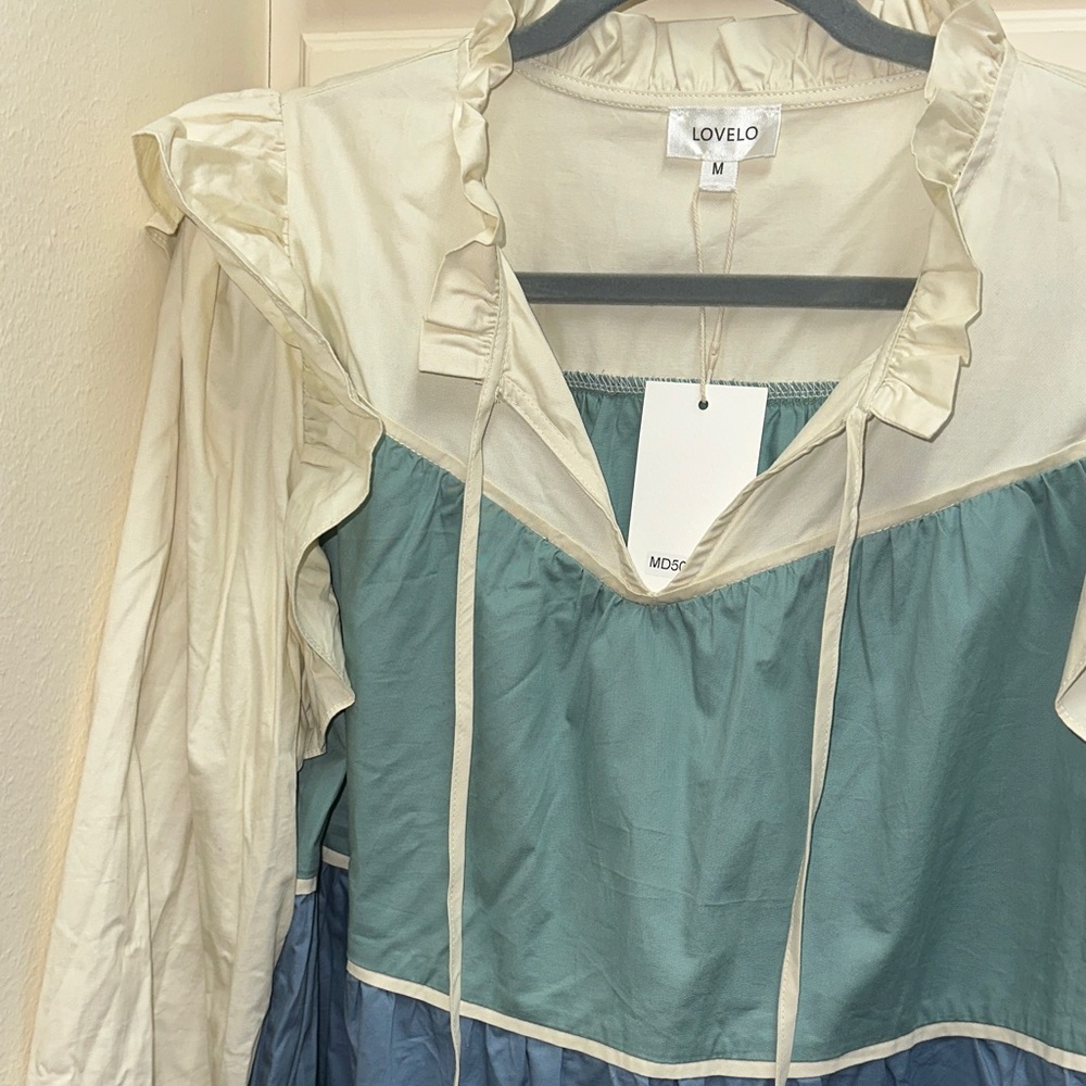 Lovelo Boutique Multicolor Tiered Dress with Ruffle Details - Picture 3 of 6